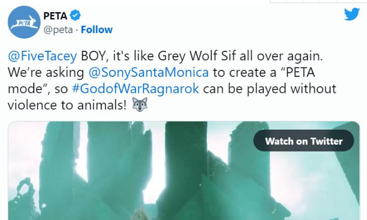 PETA要求《战神5》加入新模式 不伤害动物