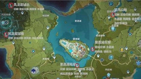 蒙德,原神钓鱼地点分布图,原神钓鱼点大全